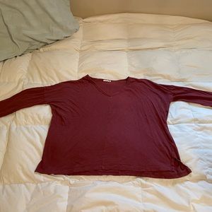 Long sleeve maroon shirt
